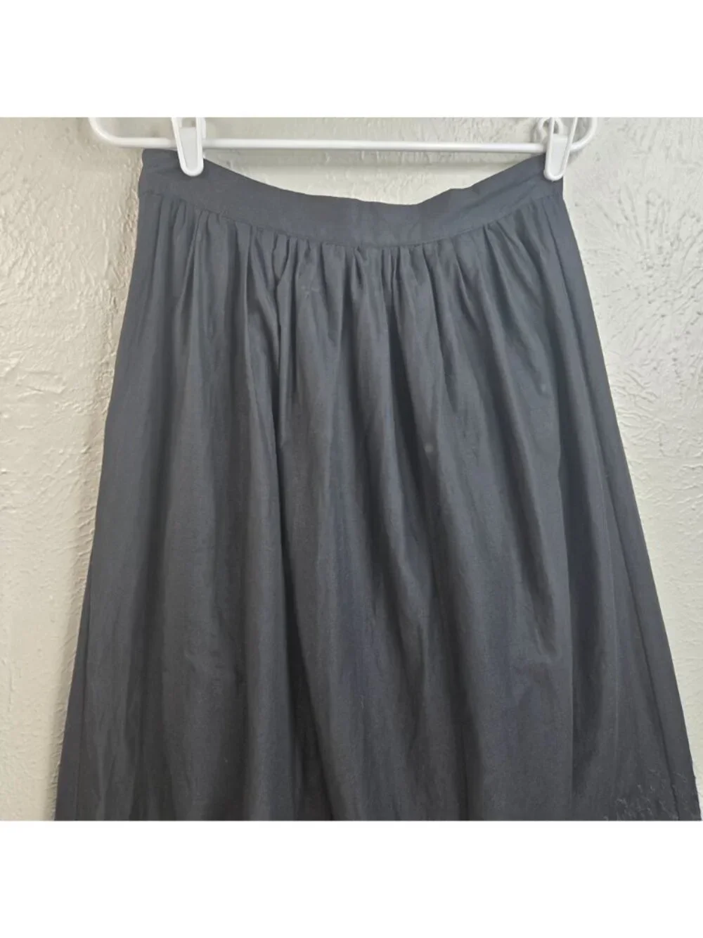 Gap A Line Maxi Skirt 4 Black Cotton Floral Lace Trim Flowy Boho Summer Vacation - Picture 6 of 11